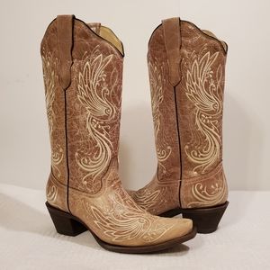 🆕️ CORRAL ANGEL WINGS EMBROIDERED SNIP TOE